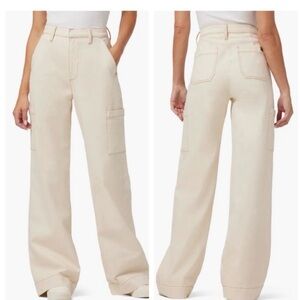 Joe’s Jeans Wide Leg Cargo Pants, in Ecru Size 27